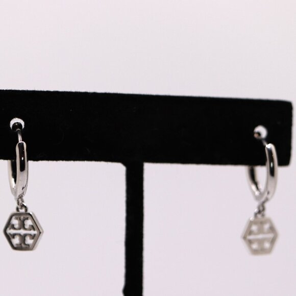 Tory Burch Jewelry - ✨ Tory Burch Silver Hexagon Drop Earrings